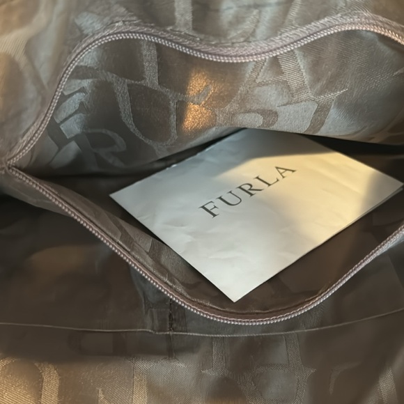 FURLA large tote, two gorgeous tone color, top handle or Crossbody 15x12x6” - Picture 9 of 13